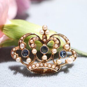 Vintage Crown broach pendant conversion